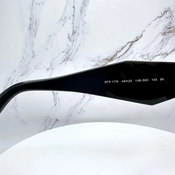 PRADA Sunglasses Black Acetate PR 17WS Symbole Logo Made In Italy Authentic - Picture 9 of 16